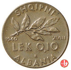 0,10 lek 1940 (Roma)