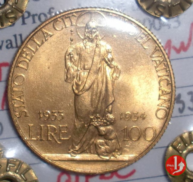 100 lire 1933-1934 (Roma)