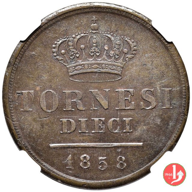 10 Tornesi 1858 (Napoli)