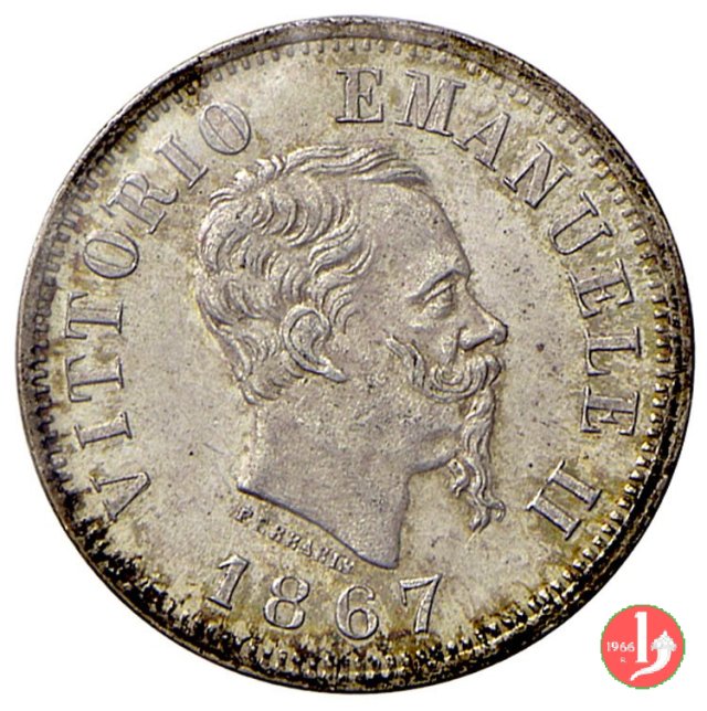 50 centesimi valore 1867 (Torino)