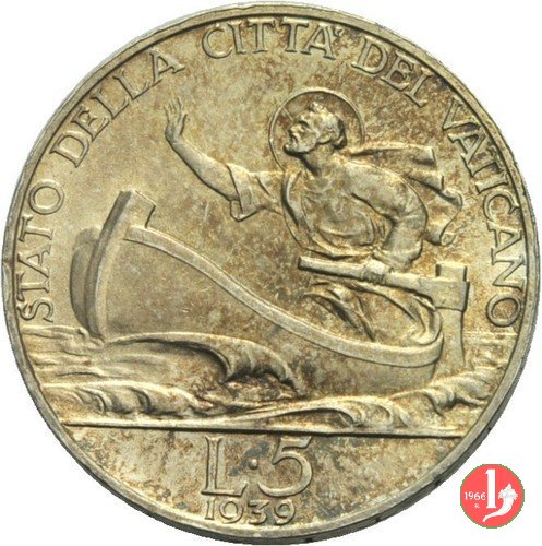 5 Lire I Tipo 1939 (Roma)