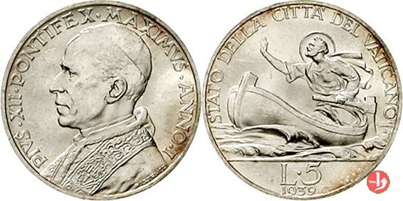 5 Lire I Tipo 1939 (Roma)