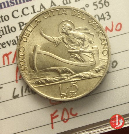 5 Lire I Tipo 1940 (Roma)