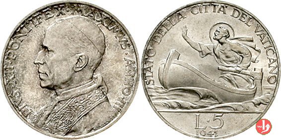 5 Lire I Tipo 1941 (Roma)