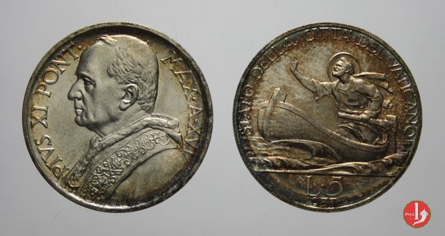 5 lire 1937 (Roma)