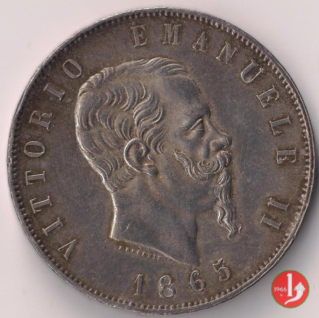 5 lire o scudo 1865 (Torino)