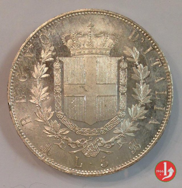 5 lire o scudo 1872 (Milano)