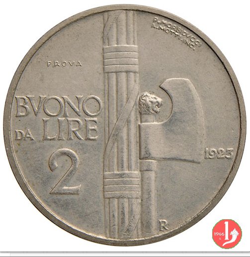 prova buono da 2 lire 1923 (Roma)