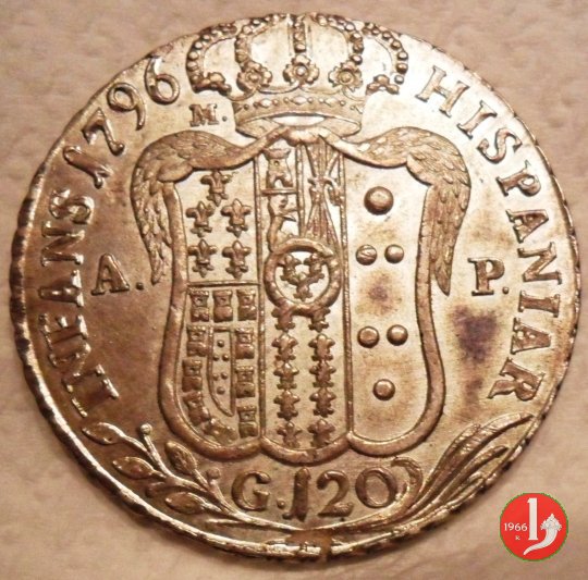 Piastra con stemma 3° tipo 1796 (Napoli)