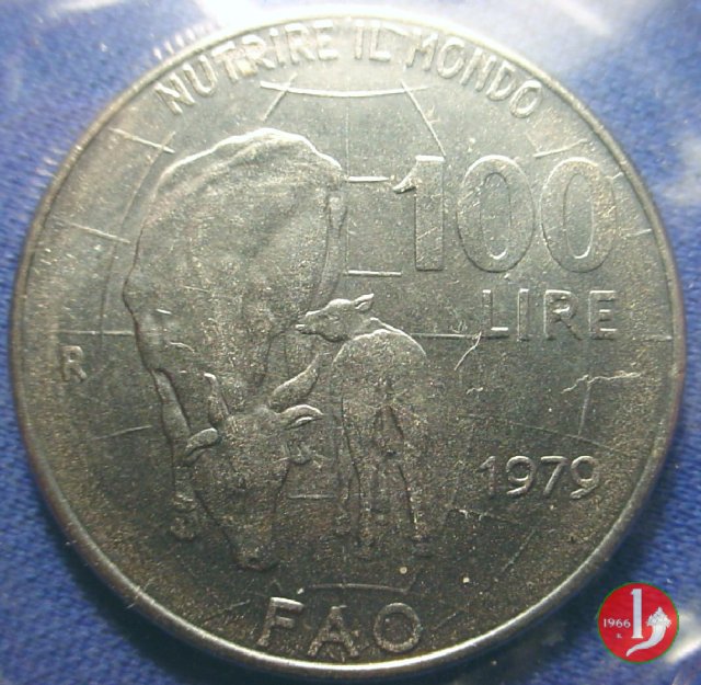 100 lire F.A.O. acciaio 1979 (Roma)