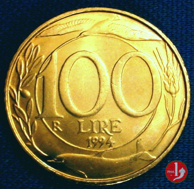 100 lire Italia turrita 1994 (Roma)