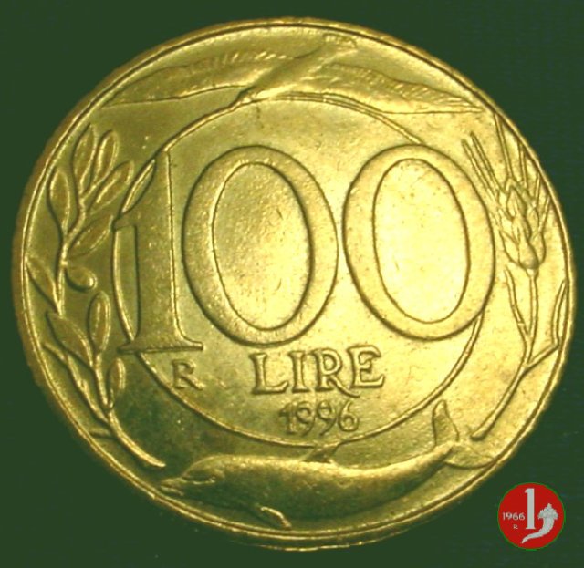 100 lire Italia turrita 1996 (Roma)