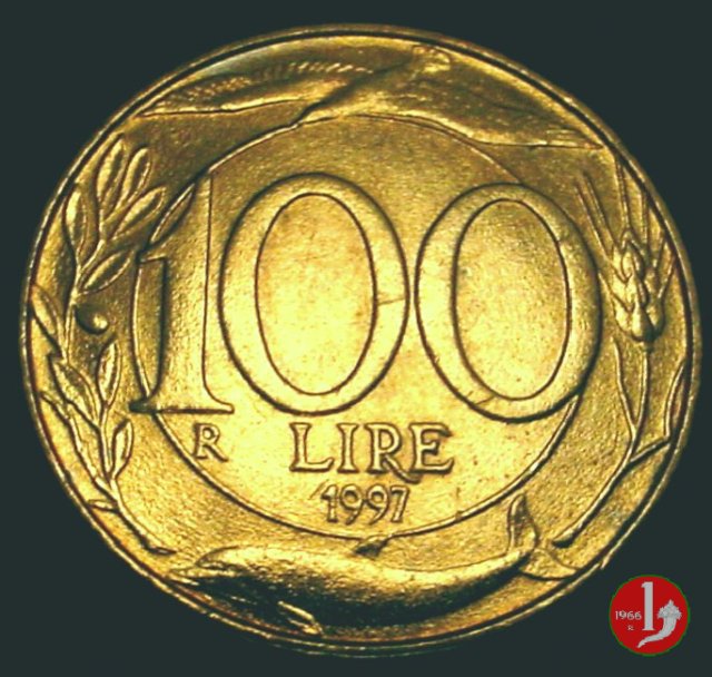 100 lire Italia turrita 1997 (Roma)