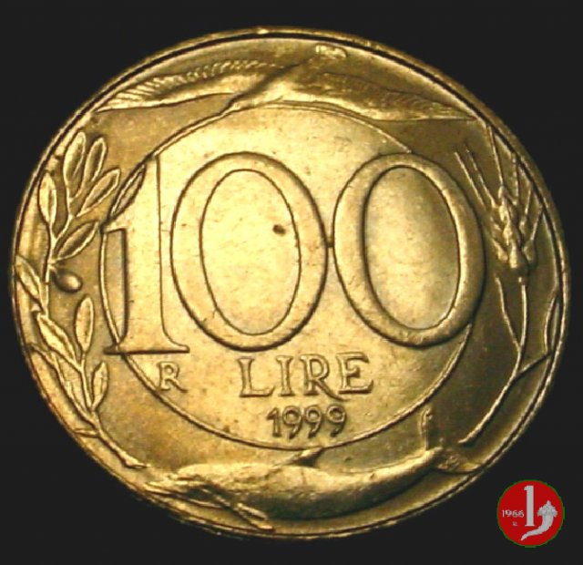 100 lire Italia turrita 1999 (Roma)