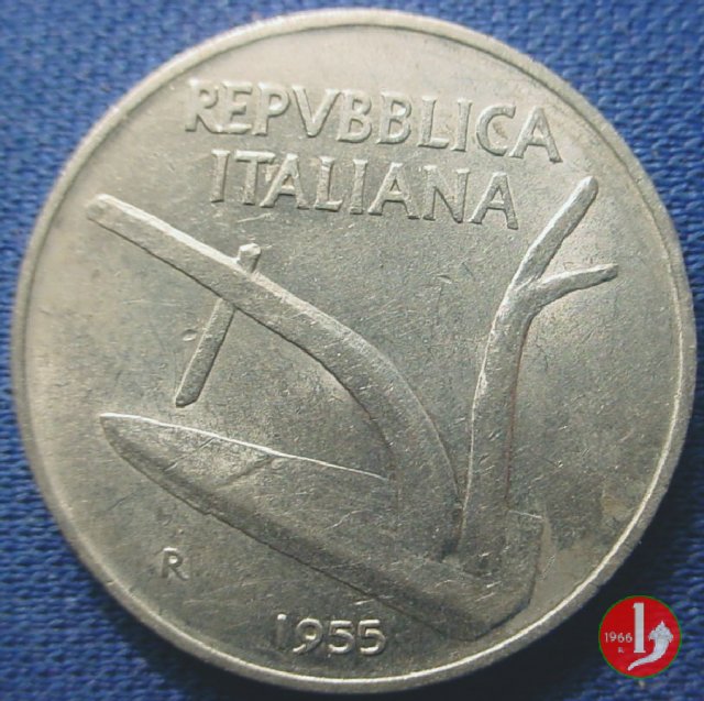 10 lire spighe 1955 (Roma)