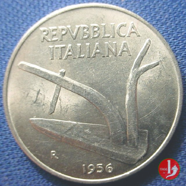 10 lire spighe 1956 (Roma)