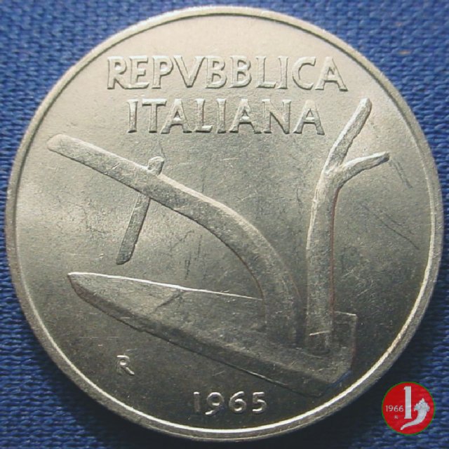 10 lire spighe 1965 (Roma)