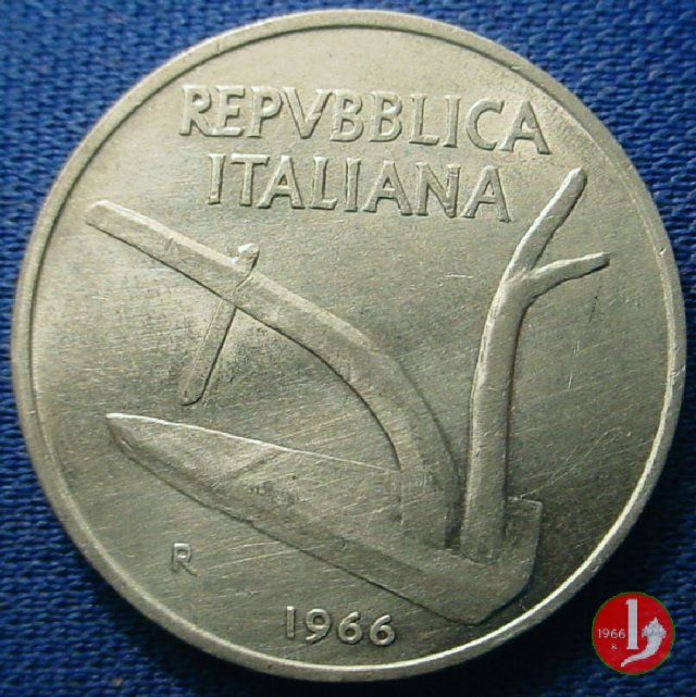 10 lire spighe 1966 (Roma)