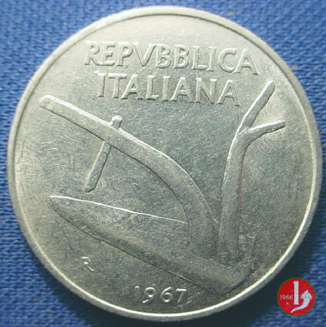 10 lire spighe 1967 (Roma)