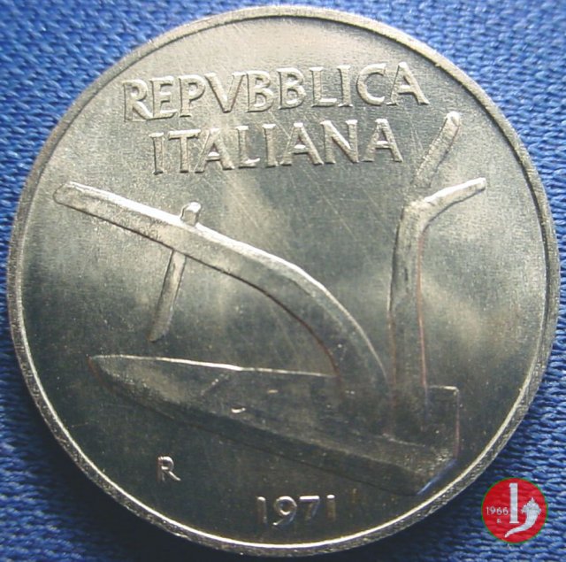 10 lire spighe 1971 (Roma)