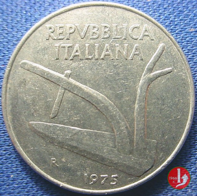 10 lire spighe 1975 (Roma)