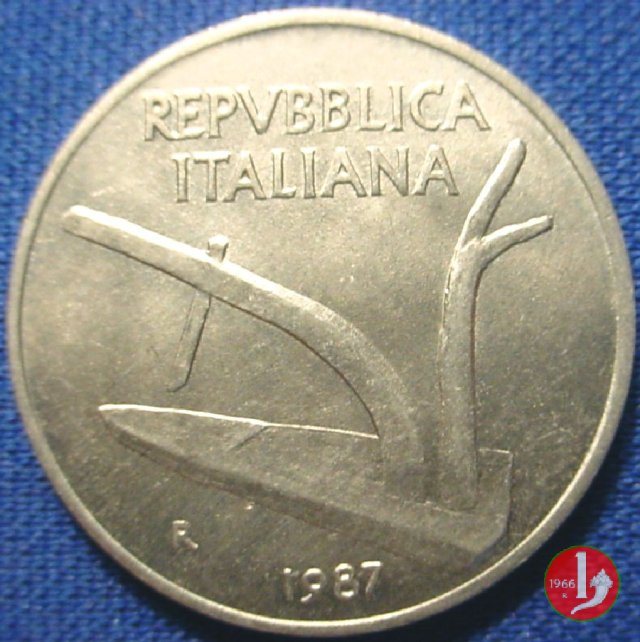 10 lire spighe 1987 (Roma)