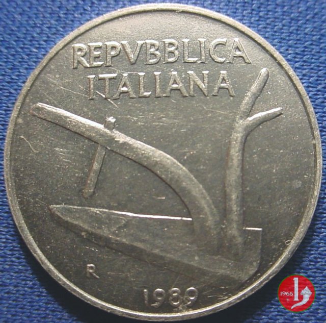 10 lire spighe 1989 (Roma)