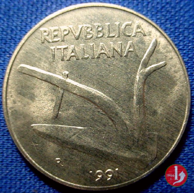 10 lire spighe 1991 (Roma)