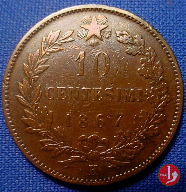 10 centesimi 1867 (Birmingham)