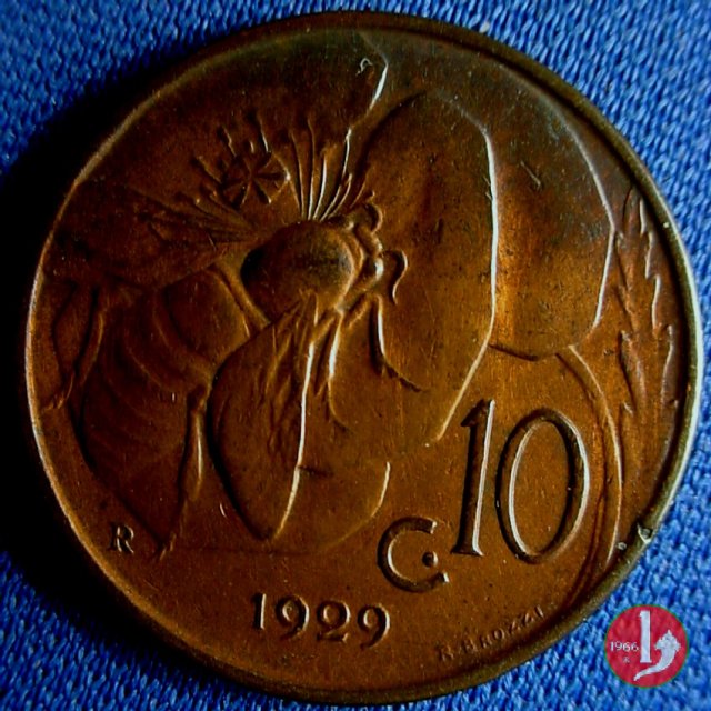 10 centesimi ape 1929 (Roma)