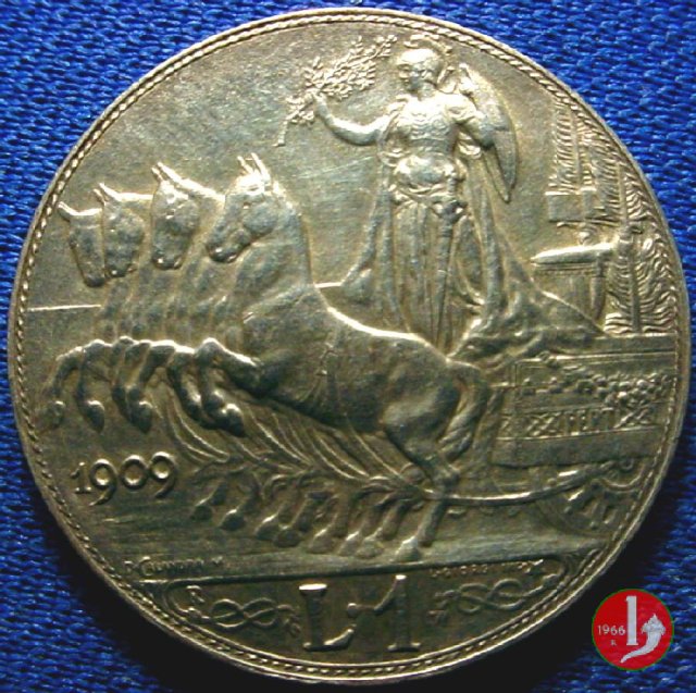 1 lira quadriga veloce 1909 (Roma)