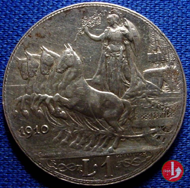 1 lira quadriga veloce 1910 (Roma)