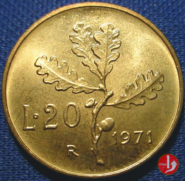 20 lire quercia 1971 (Roma)