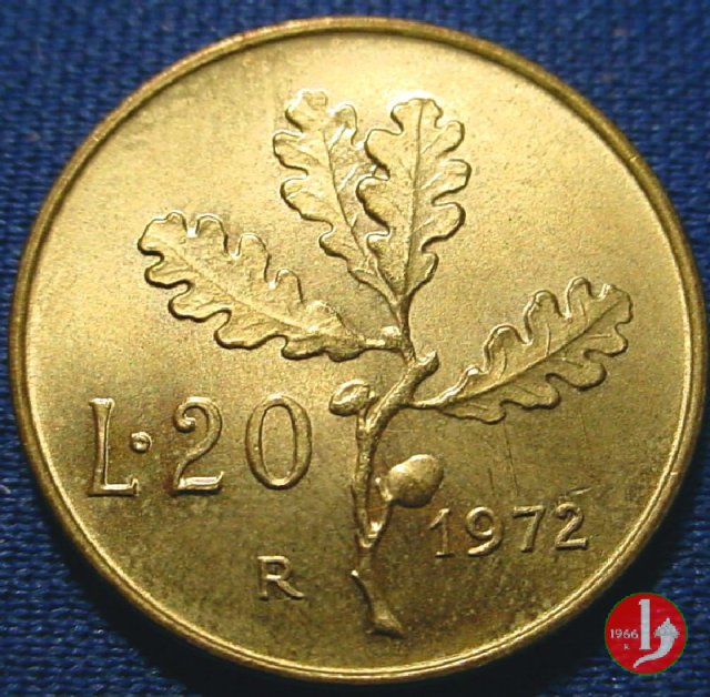 20 lire quercia 1972 (Roma)