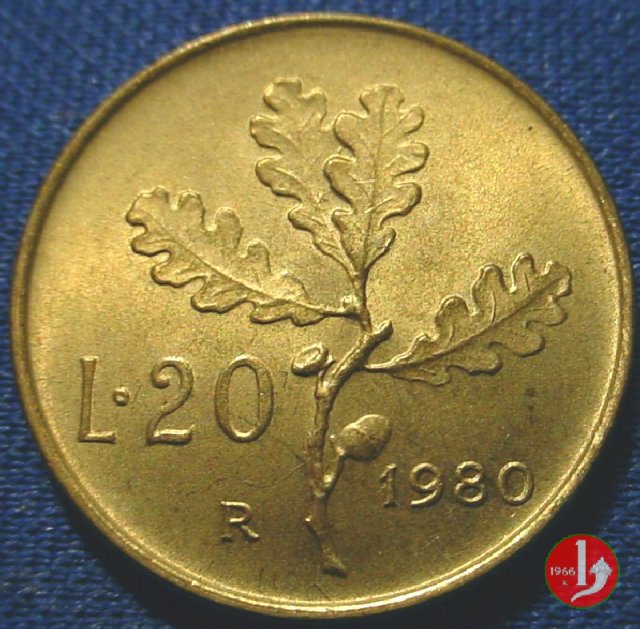 20 lire quercia 1980 (Roma)