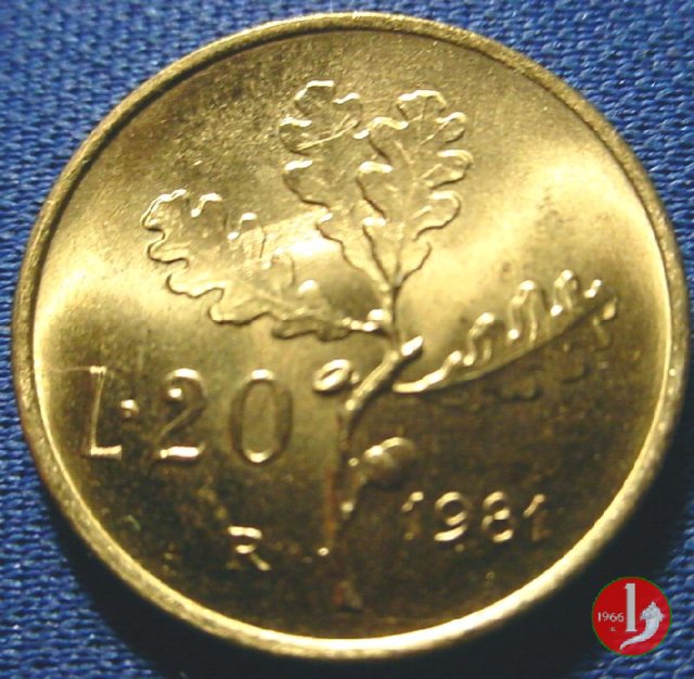 20 lire quercia 1981 (Roma)