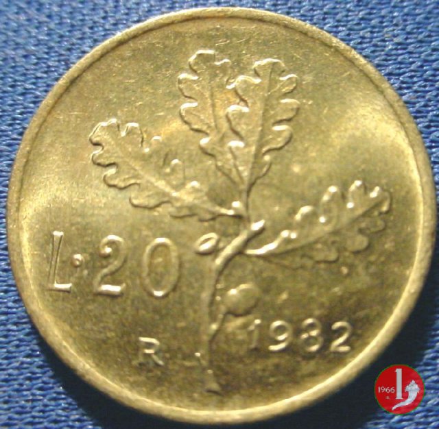 20 lire quercia 1982 (Roma)