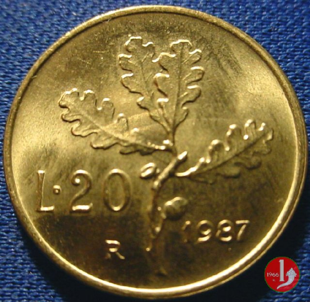 20 lire quercia 1987 (Roma)