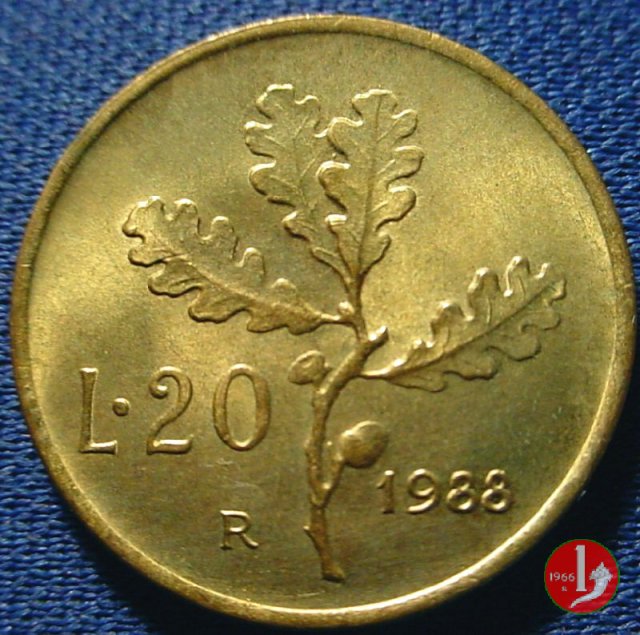 20 lire quercia 1988 (Roma)