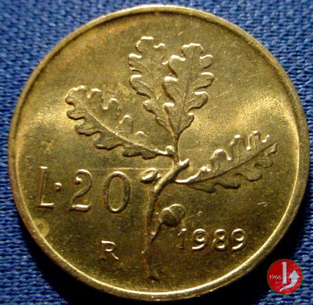 20 lire quercia 1989 (Roma)