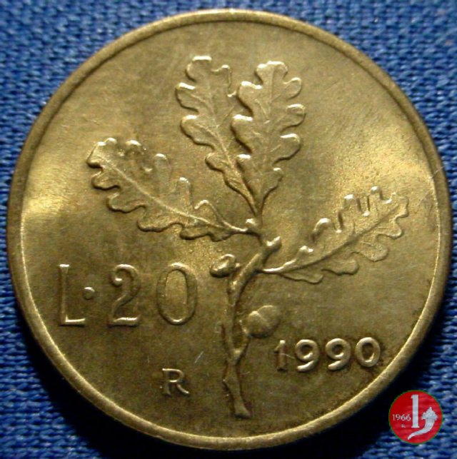 20 lire quercia 1990 (Roma)