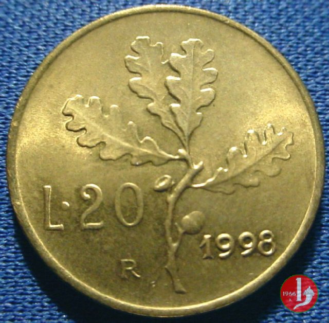 20 lire quercia 1998 (Roma)