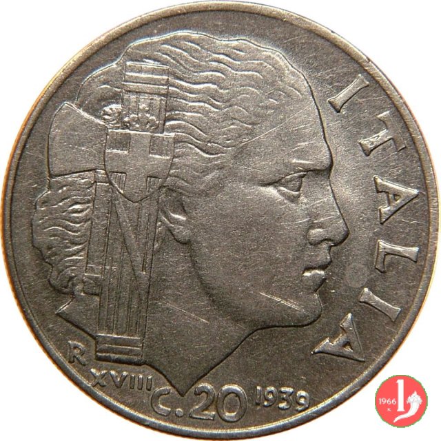 20 centesimi impero 1939 (Roma)