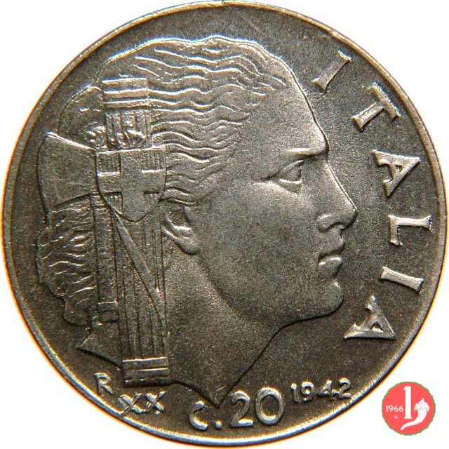 20 centesimi impero 1942 (Roma)