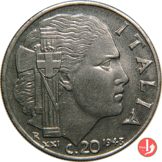 20 centesimi impero 1943 (Roma)