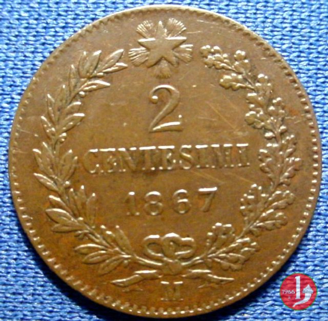 2 centesimi 1867 (Milano)