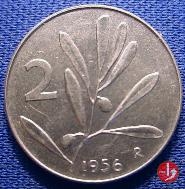 2 lire olivo 1956 (Roma)