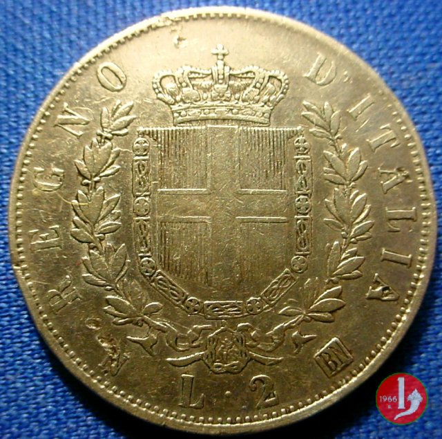 2 lire stemma 1863 (Napoli)