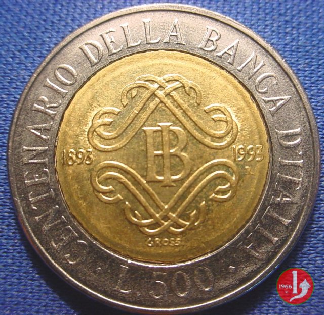 500 lire Banca d'Italia 1993 (Roma)