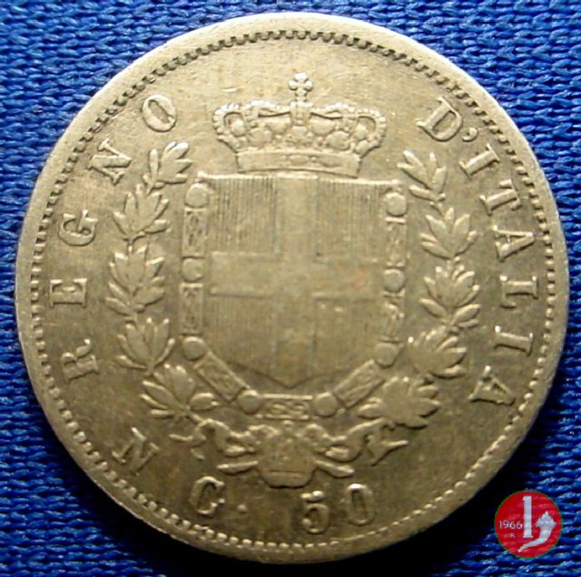 50 centesimi stemma 1862 (Napoli)